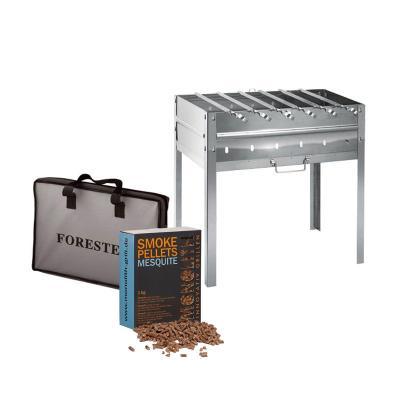 Комплект из мангала и щепы для копчения